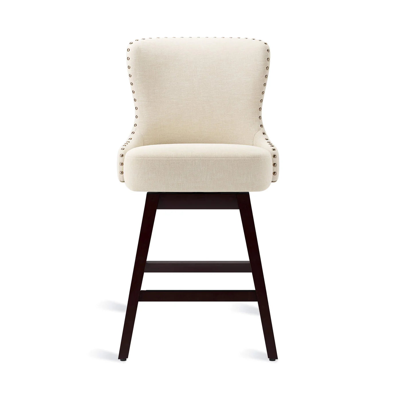 Rotating Counter Stool with Decorative Nailhead Trim